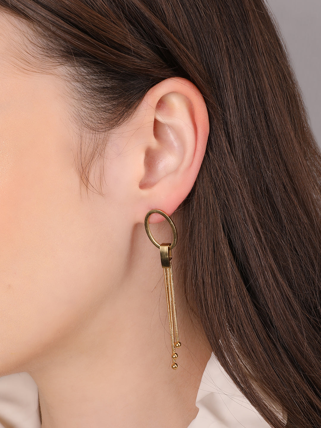 Kraze Gold Plated Drops Earring