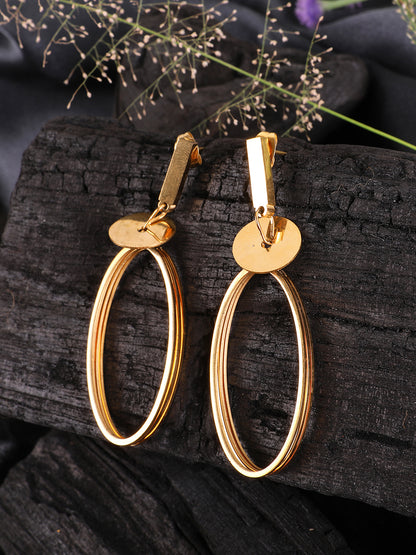 Kraze Golden Circular Hoop Earring