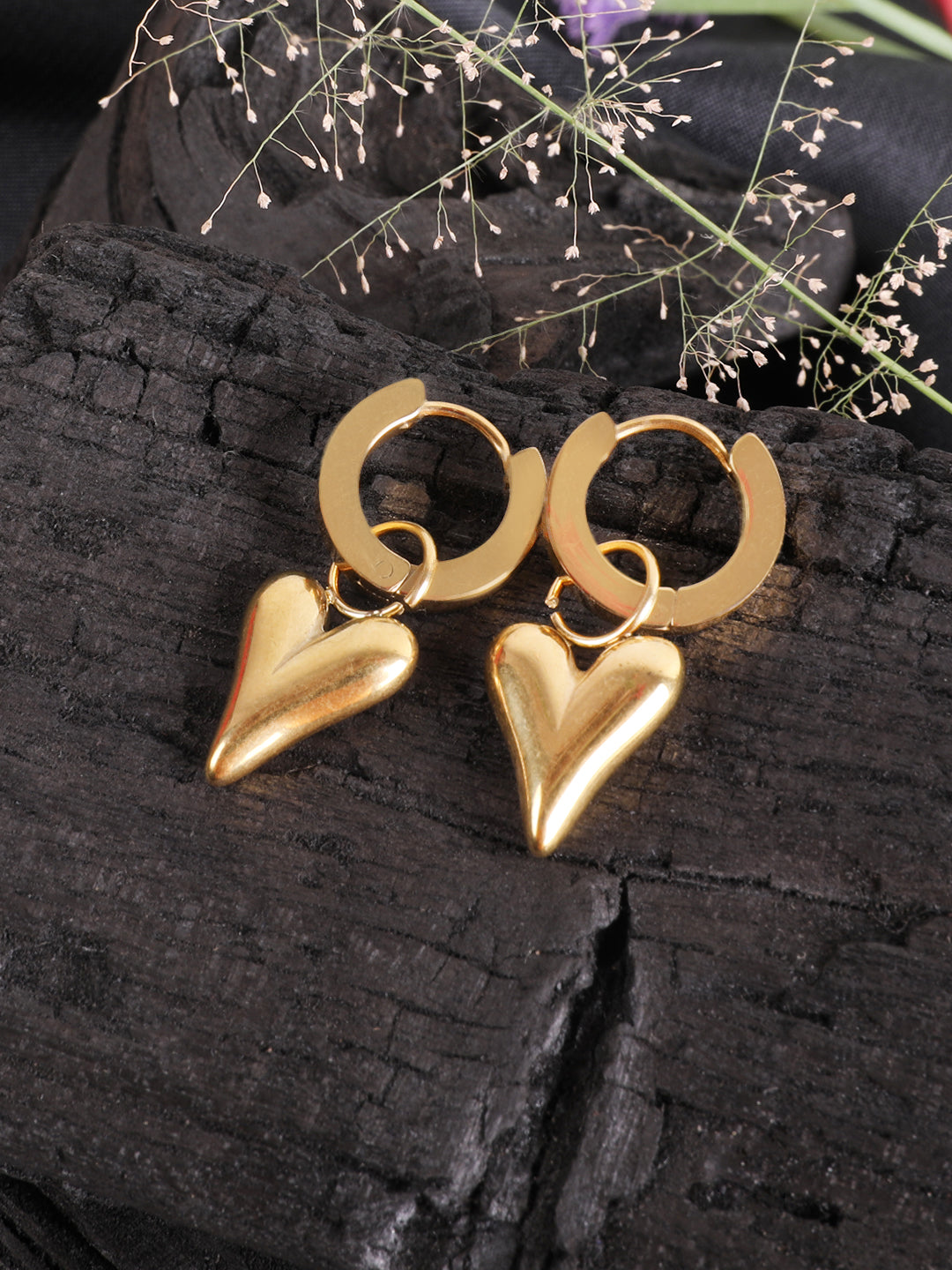 Golden Floral Hinged Earring