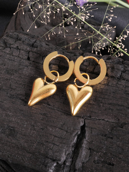 Golden Floral Hinged Earring