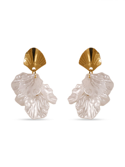 Euphoria White Petal Earrings