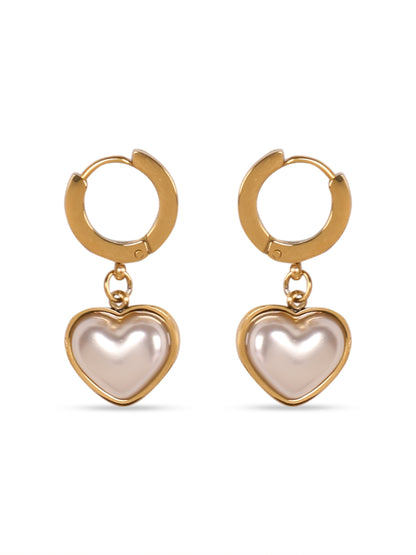 Kraze Golden Cute Heartthrob Earrings