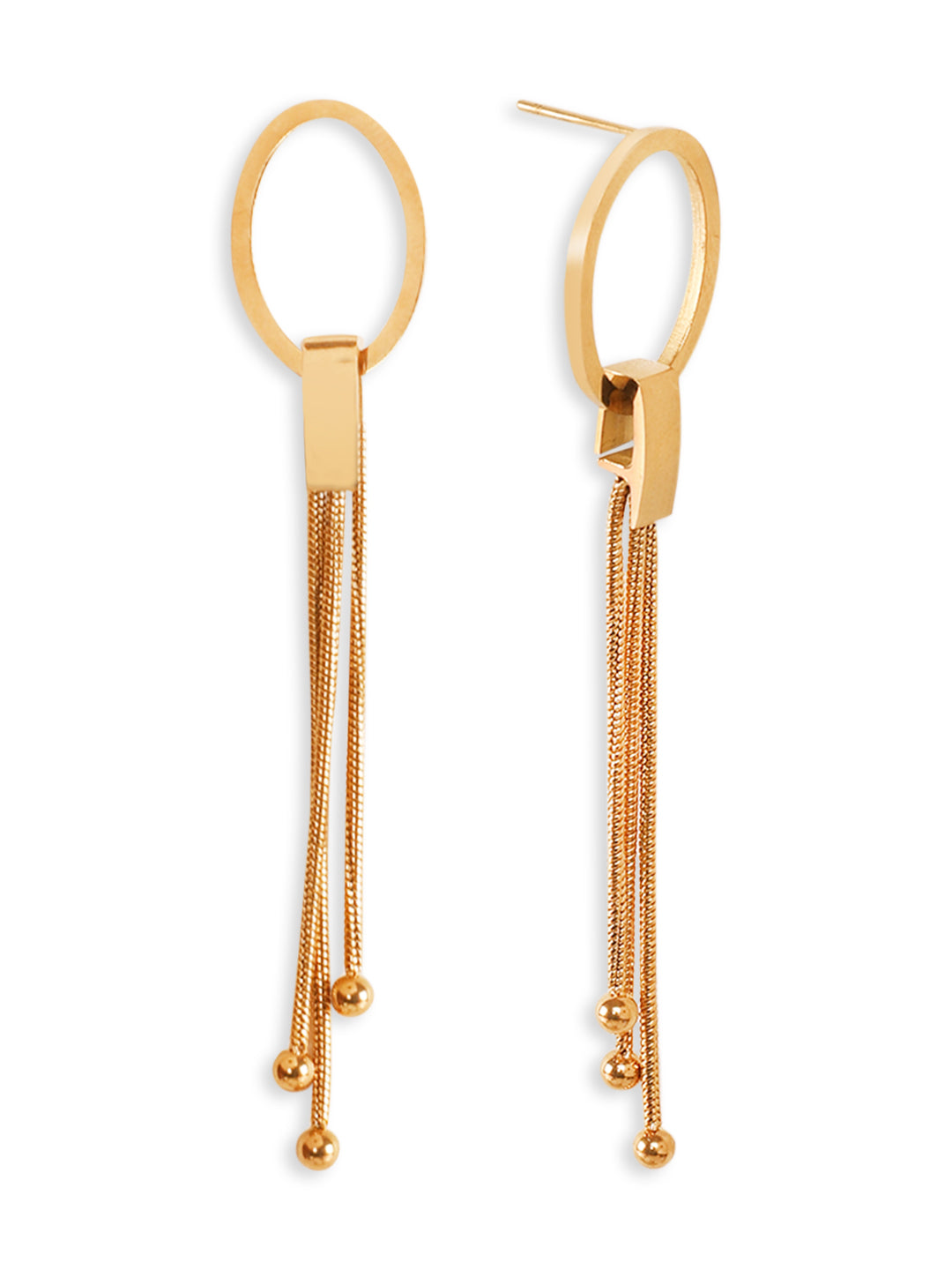 Kraze Gold Plated Drops Earring
