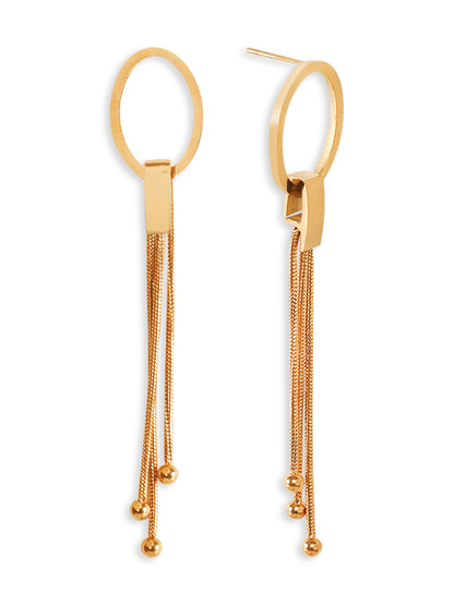 Kraze Gold Plated Drops Earring