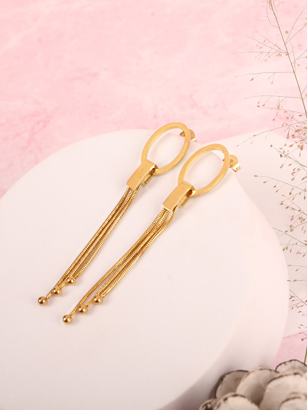 Kraze Gold Plated Drops Earring
