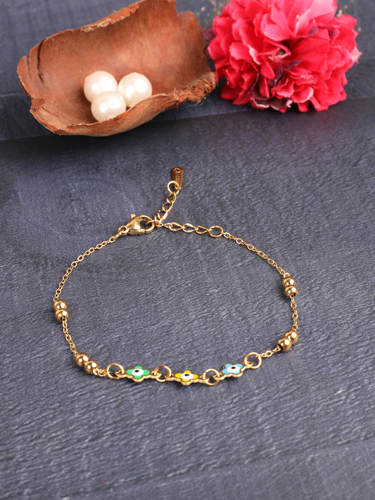 Dainty Golden Floret Bracelet
