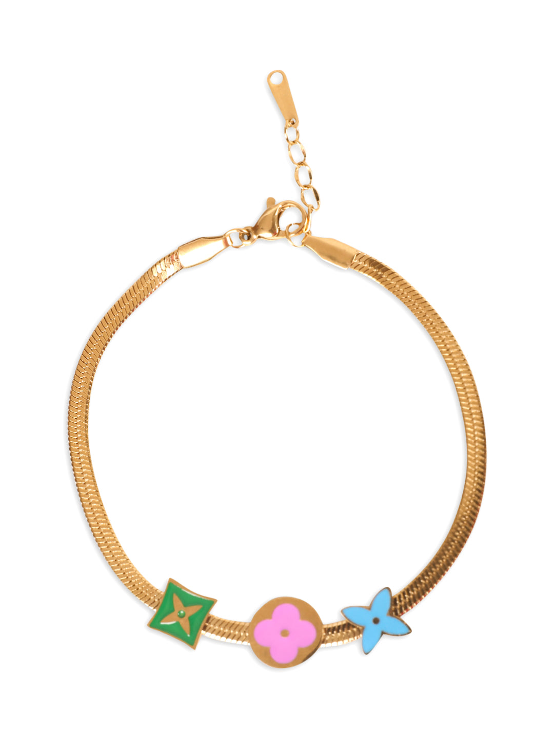 Lovely Colorful Glamour Gold Bracelet