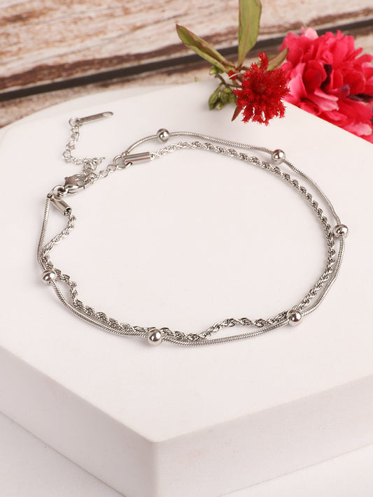 Sterling Silver Plated Anklet