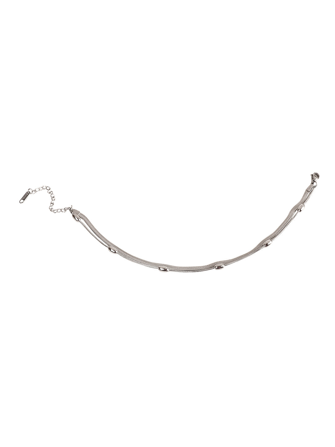Twisted Silver Chain Anklet