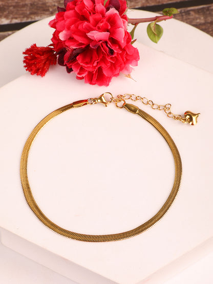 Snake Charm Gold-Plated Anklet