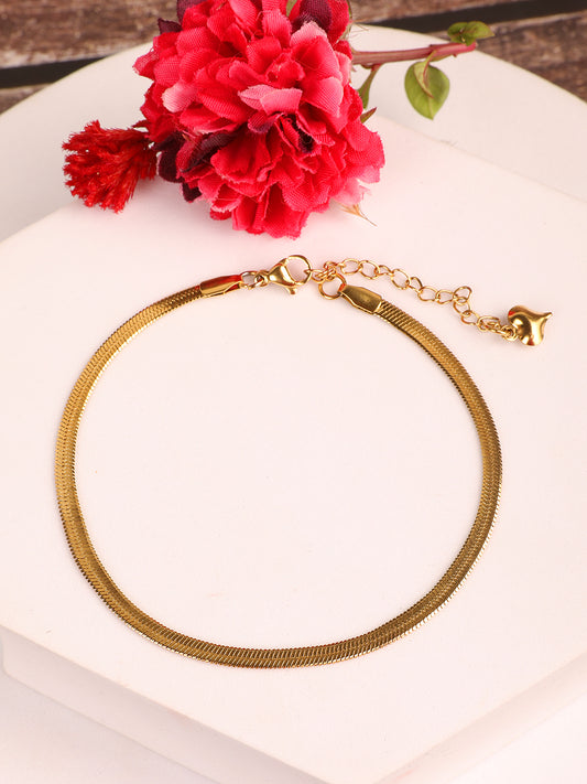 Snake Charm Gold-Plated Anklet