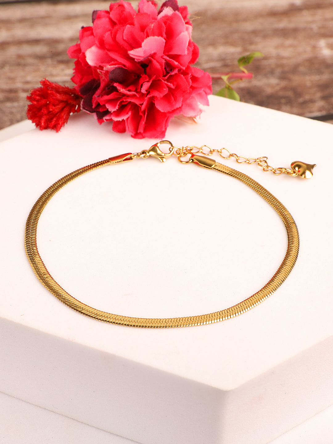 Snake Charm Gold-Plated Anklet