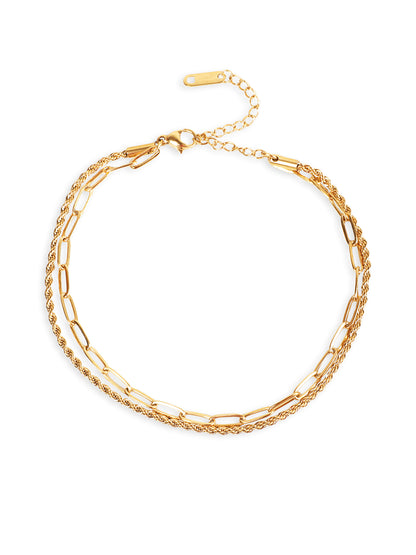 Bare Link Adjustable Anklet