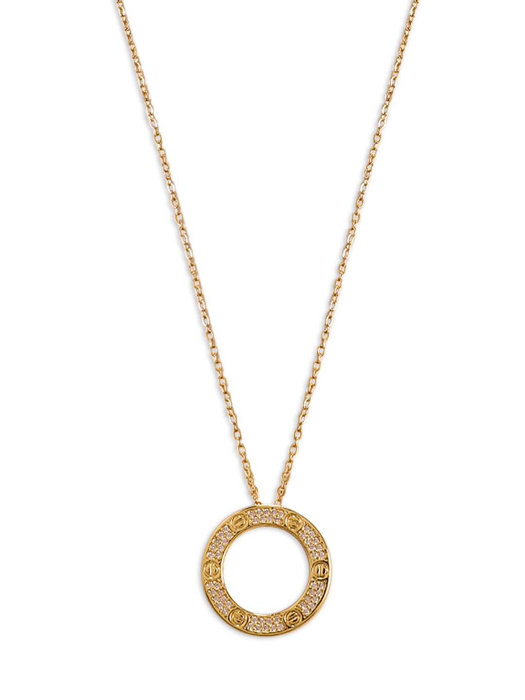 Kraze Golden Round Pendant
