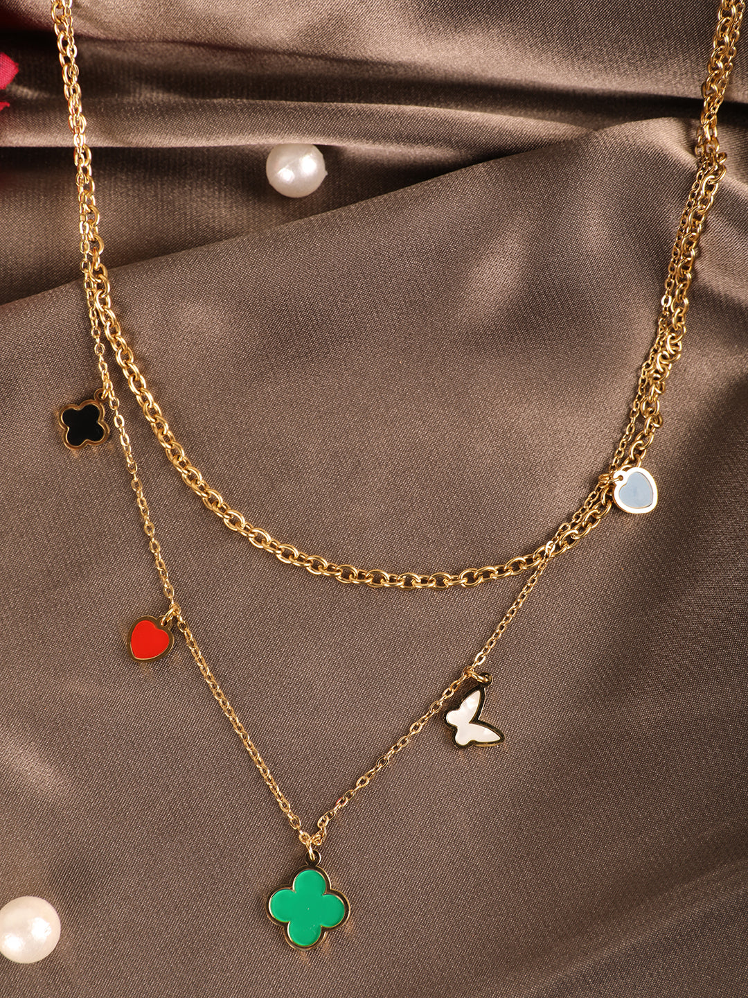 Kraze ColorPop Double Chain Pendant
