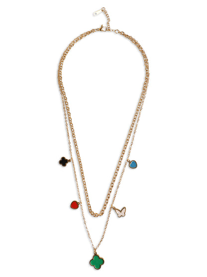 Kraze ColorPop Double Chain Pendant