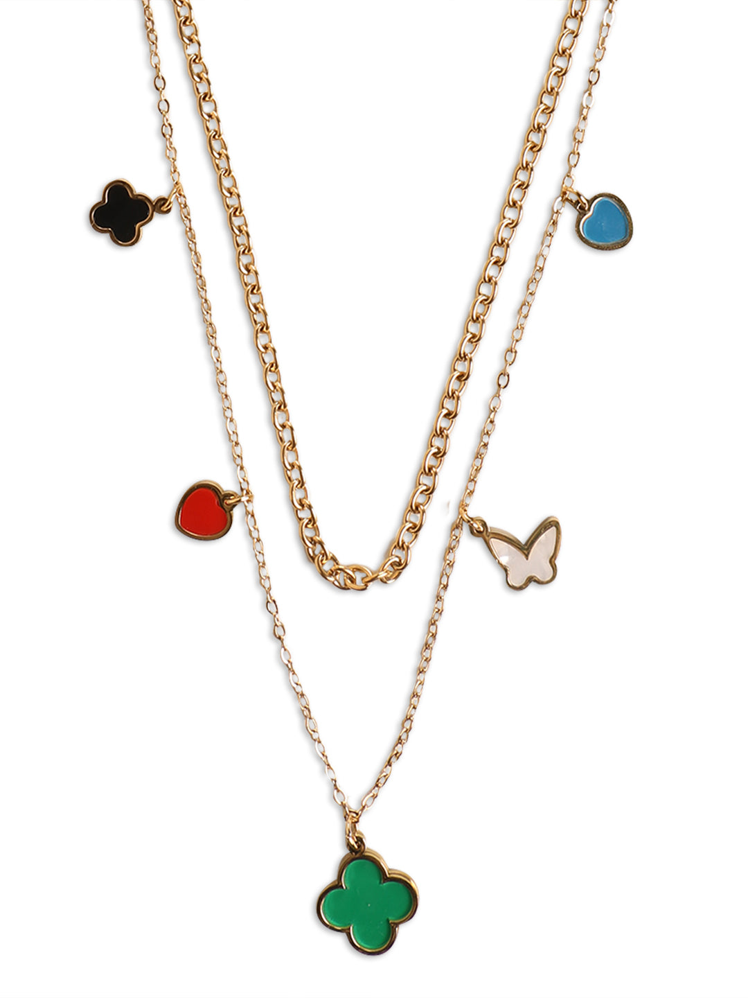 Kraze ColorPop Double Chain Pendant