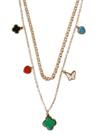 Kraze ColorPop Double Chain Pendant