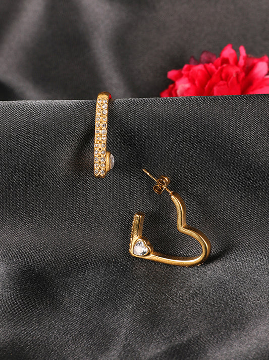 Kraze Golden Heart Earrings
