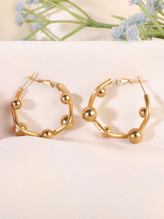 Kraze Golden Teardrop Earrrings