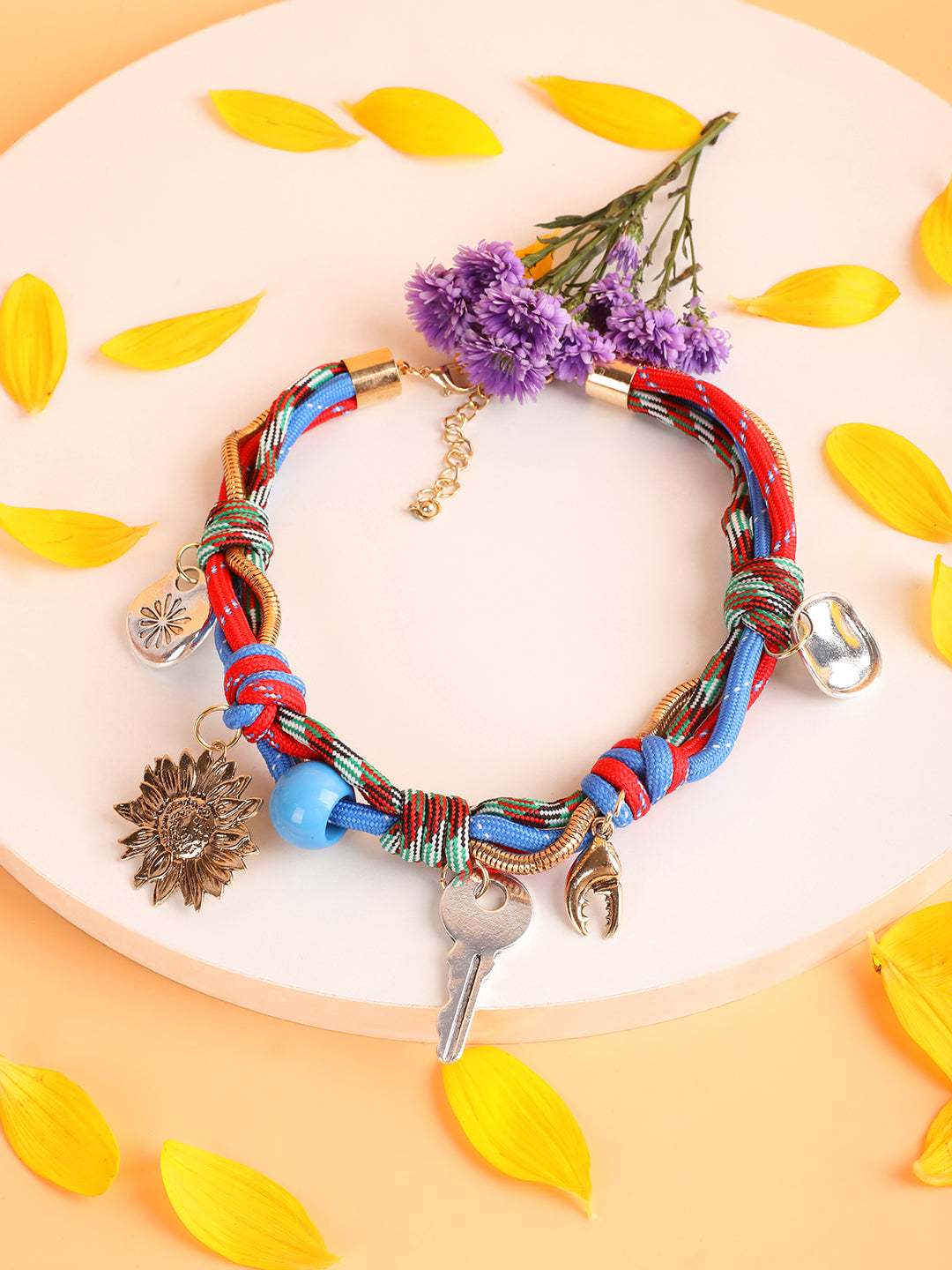 Trendy Multicolor Charm Necklace