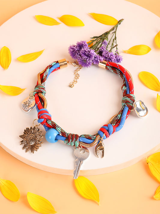 Trendy Multicolor Charm Necklace