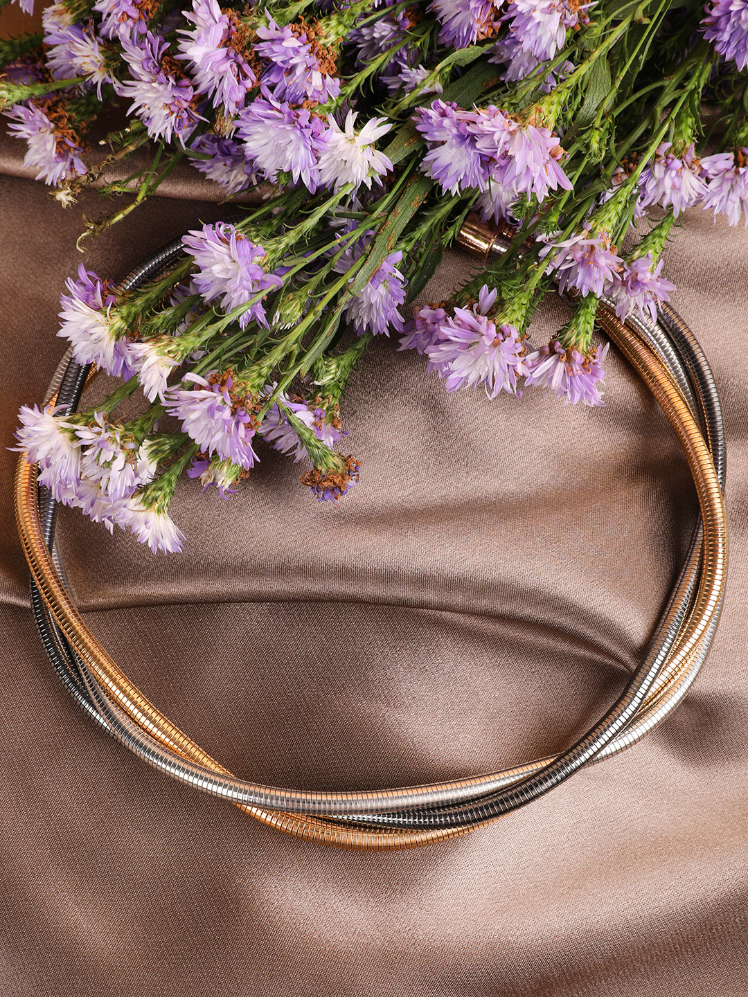 Elegant Twisted Golden-Silver Necklace