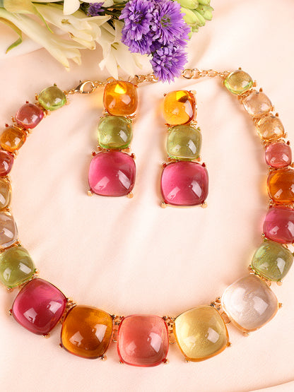 Kraze Colorful Multistone Necklace