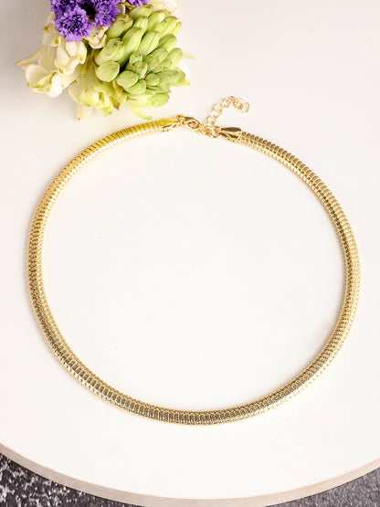 Glossy Golden Chain Necklace