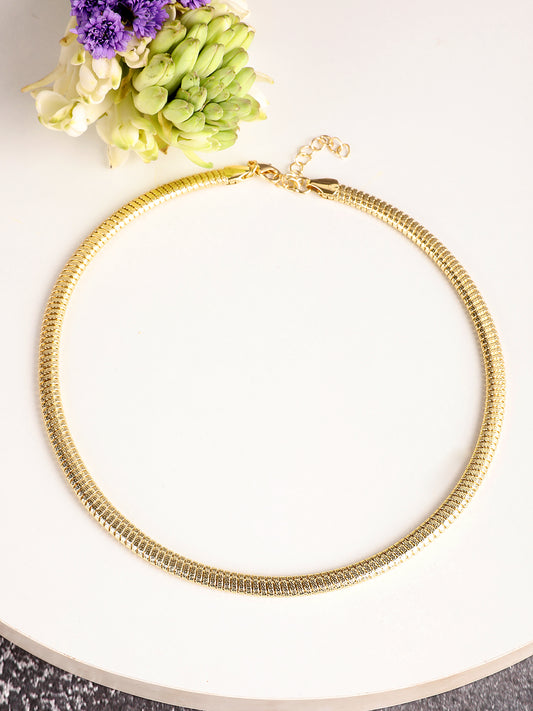 Glossy Golden Chain Necklace