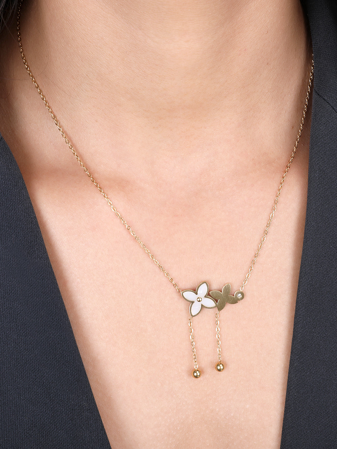 Twin Floral Pendant