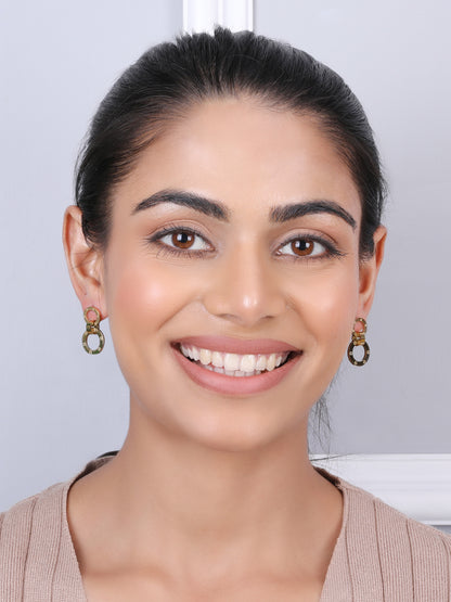 Golden Round Ring Earrings