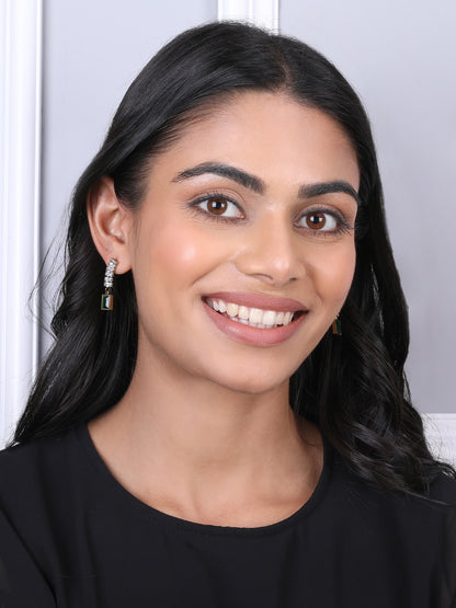 Kraze Royal Emerald drop Earrings