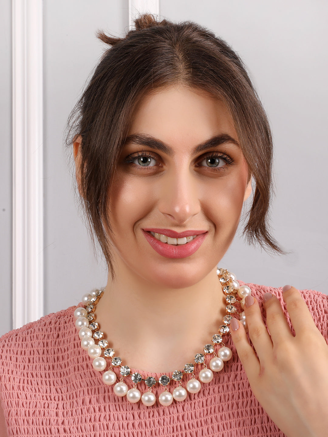 Crystal Pearl Statement Necklace