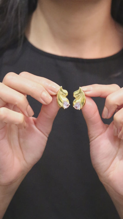 Gold-Plated Drop Earrings