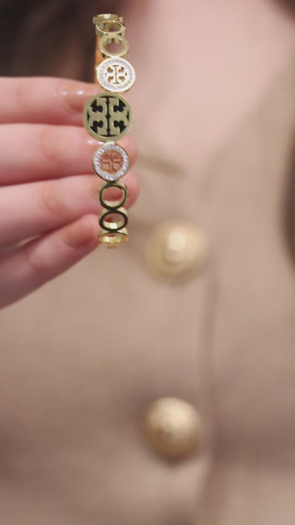 Regal Golden Cuff Bracelet