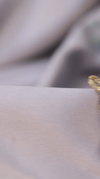 Gold-Plated Ribbon Bow Earrings