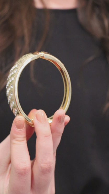 Kraze Shine Golden Crystal Bracelet