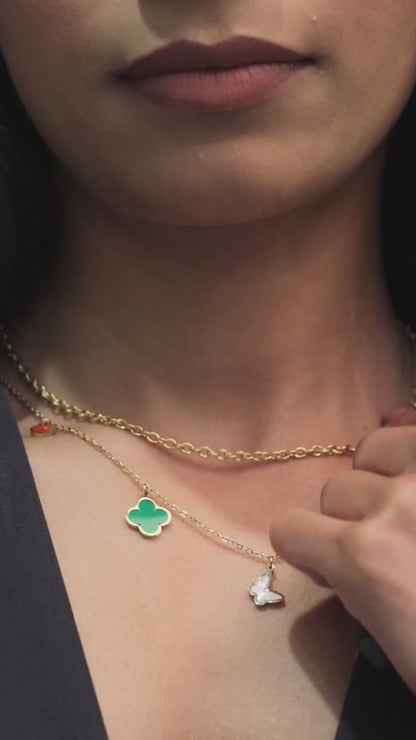 Kraze ColorPop Double Chain Pendant