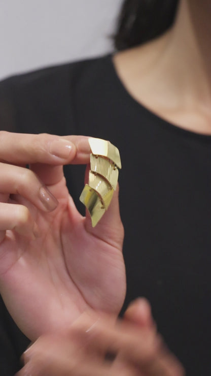Kraze Golden Unique Statement Earrings
