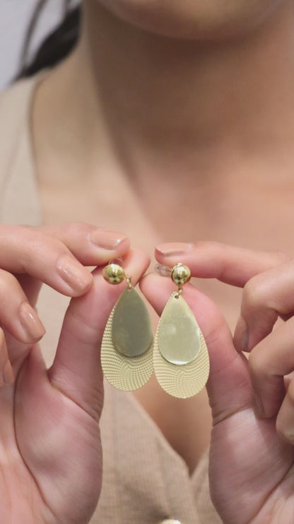 Kraze Luminous Golden Raindrop Earrings