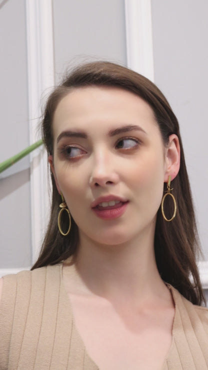 Kraze Golden Circular Hoop Earring